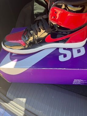 Nike Air Jordan 1 High Patent Leather Black & Red